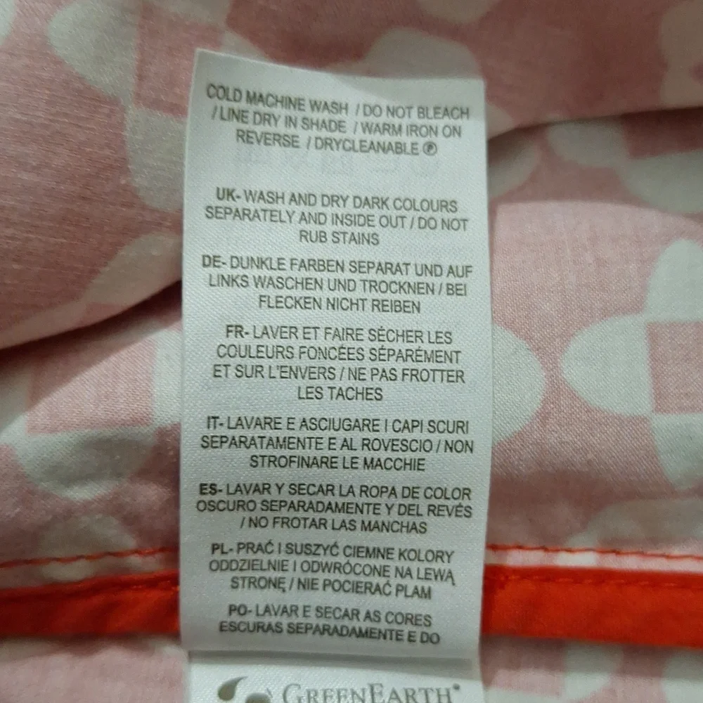 Boden cotton a-line mini skirt - 8 - red-orange white abstract medallion print - Picture 7 of 10
